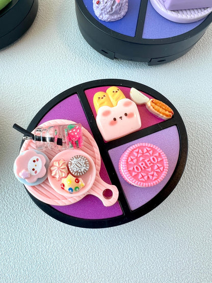 Colorful Contact Lens Case with Cute Food & Animal Charms