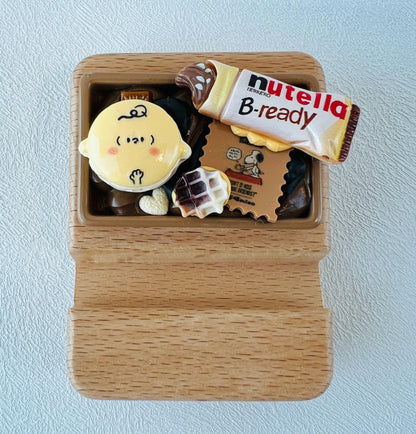 Dog Theme Personalized Engraving Phone Stand Puppy Wooden Phone Support Phone Holder Desk Decor Adorable Gift