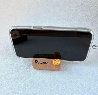 Cute Personalized Phone Stand Chiikawa Graduation Personalized Gift Name Engraved Wooden Phone Holder Desk Decoration Kawaii Gift