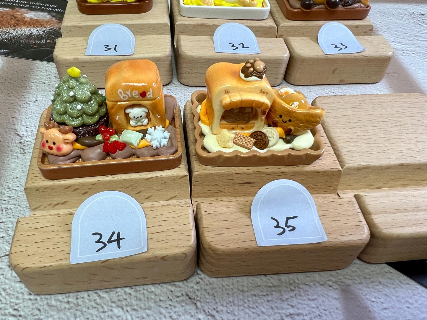 Personalized Phone Stand Cute Pastry Theme Wooden iPhone Holder Personalized Gift Desk Decoration Cute Custom Gift Foodie Gift