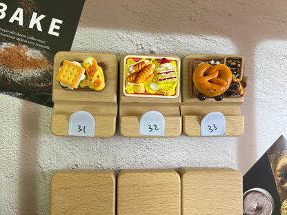 Personalized Phone Stand Cute Pastry Theme Wooden iPhone Holder Personalized Gift Desk Decoration Cute Custom Gift Foodie Gift
