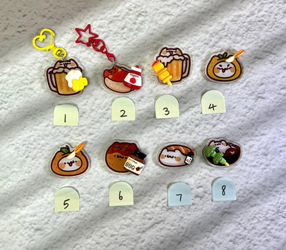 Food Theme Keychain Cute Keyring Bag Charm Accessory