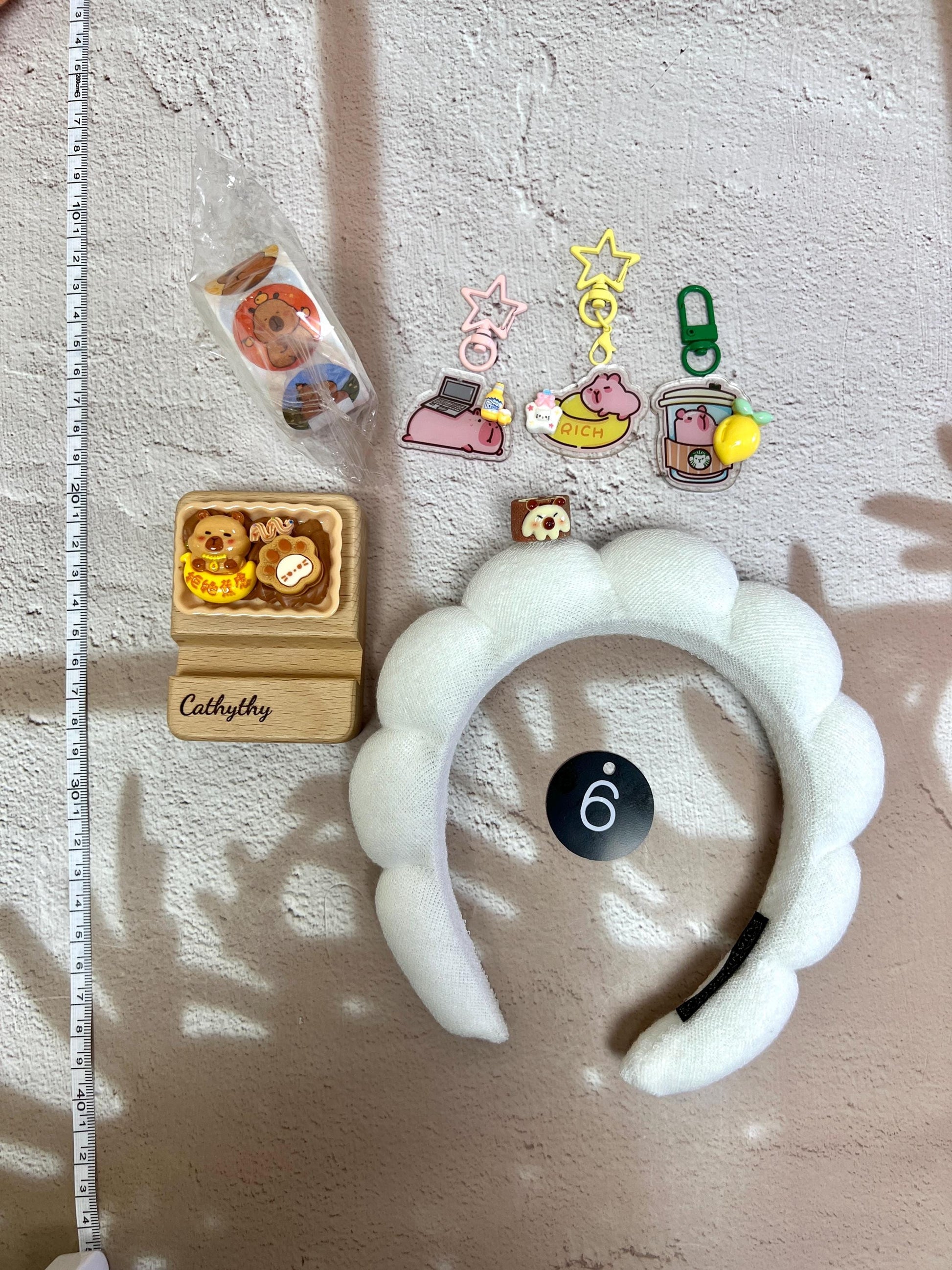 Capybara keychain & phone stand set personalized phone stand capybara