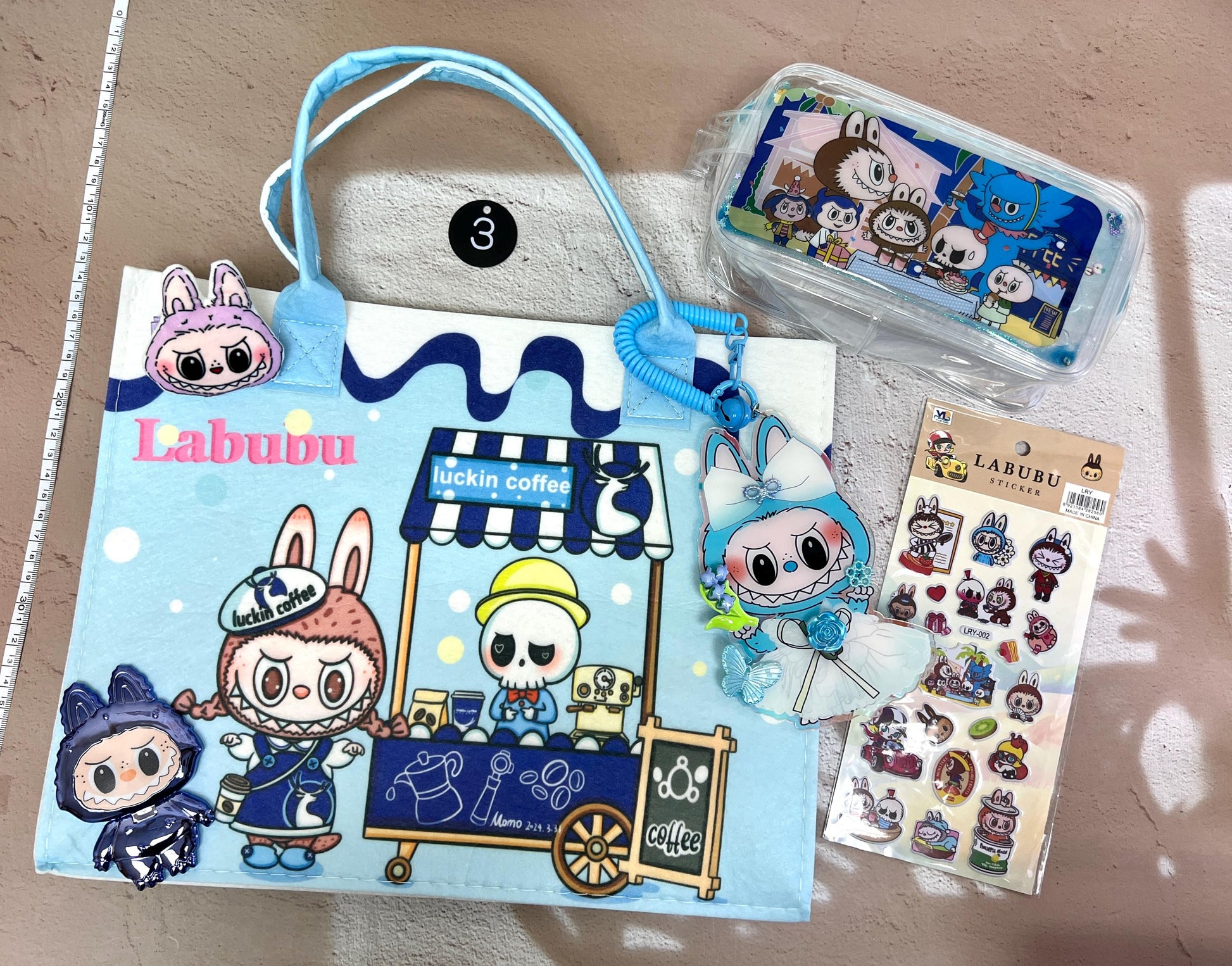 Labubu Big Charm Set Acrylic Bag Charm Labubu Accessory Labubu Bag