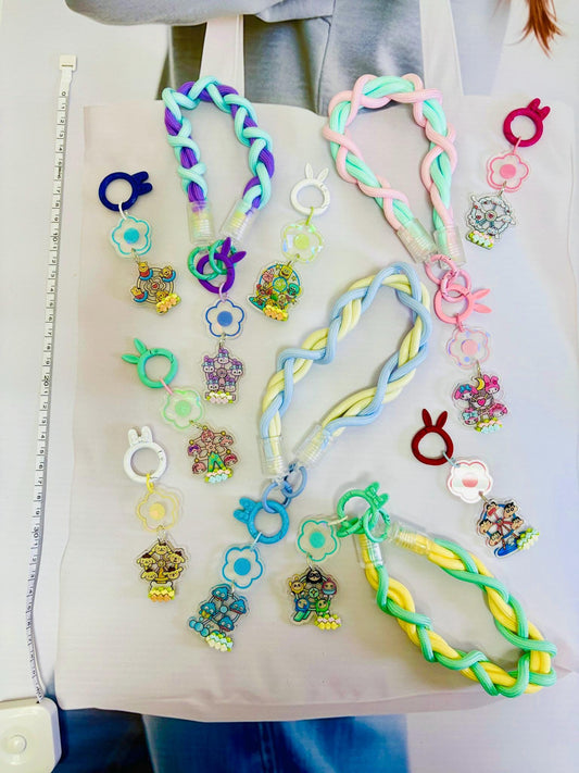 Keychain Cartoon Ferris Wheel Charm Kawaii Key Ring Handmade Phone Charm