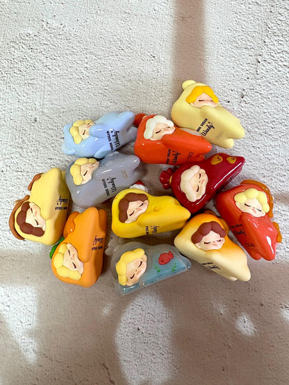 Braided Wrist Strap with Cute Figurine in PVC Bag Colorful Phone Chain Lovely Keychain Bag Accessories Phone Accessories