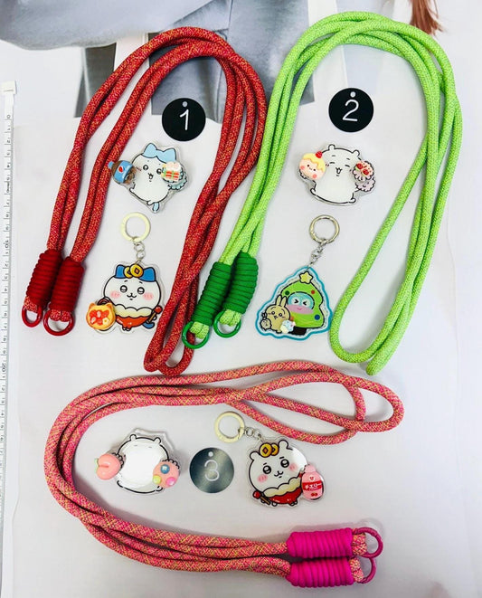 Chiikawa Phone Accessory Set | Chiikawa Phone Strap Phone Grip Phone Charm Cutecore Set Birthday Gifts