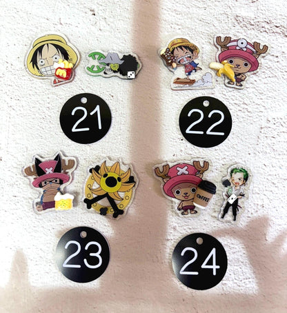 One Piece Anime Keychain Set 2x or 3x | One Piece Manga Key Charm Bag Accessories Handmade Acrylic Keychain Gift