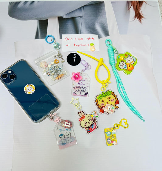 Chiikawa Keychain Set x7 or x5 | Chiikawa Charm Bundle Set Handmade Acrylic Charm Chiikawa Gift