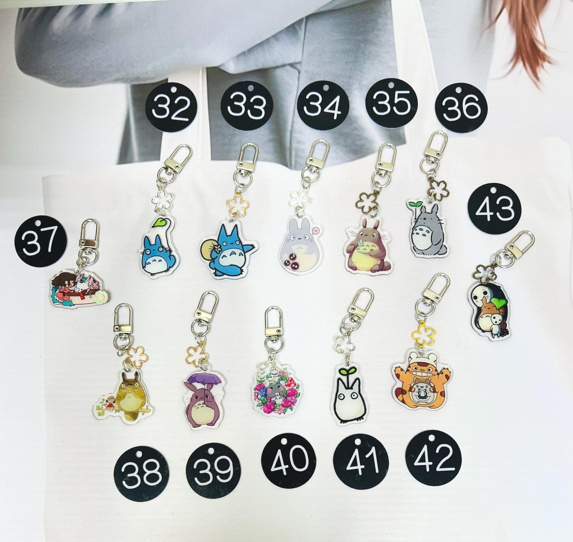 Hayao Miyazaki Keychain Decorated with Resin Charm | Kawaii Charm Cute Bag Tag