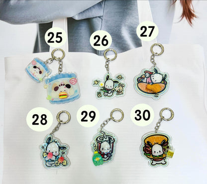 Puppy Keychain Decorated with Resin Charms | Kawaii Charm Bag Charm Handmade Accessory Acrylic Keychain Gift