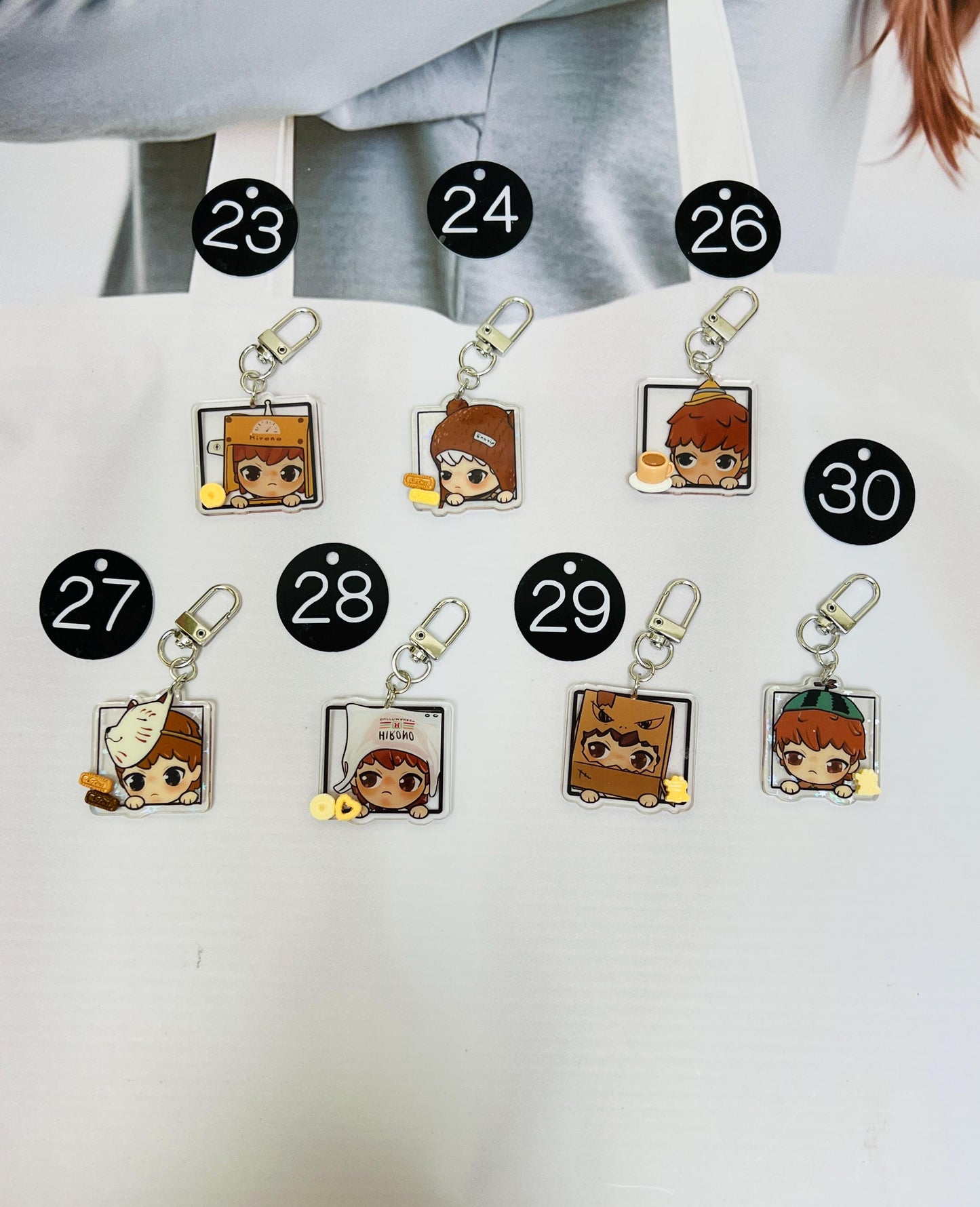 Hirono Keychain with Wristlet Strap or Long Strap | Hirono Bag Charm Hirono Handmade Keyring Hirono Accessories Hirono Keychain Gift