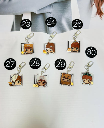 Hirono Keychain with Wristlet Strap or Long Strap | Hirono Bag Charm Hirono Handmade Keyring Hirono Accessories Hirono Keychain Gift