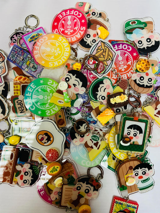 Crayon Shin-chan Keychain | Shinchan Charm Bag Accessory Keyring Small Gift Idea