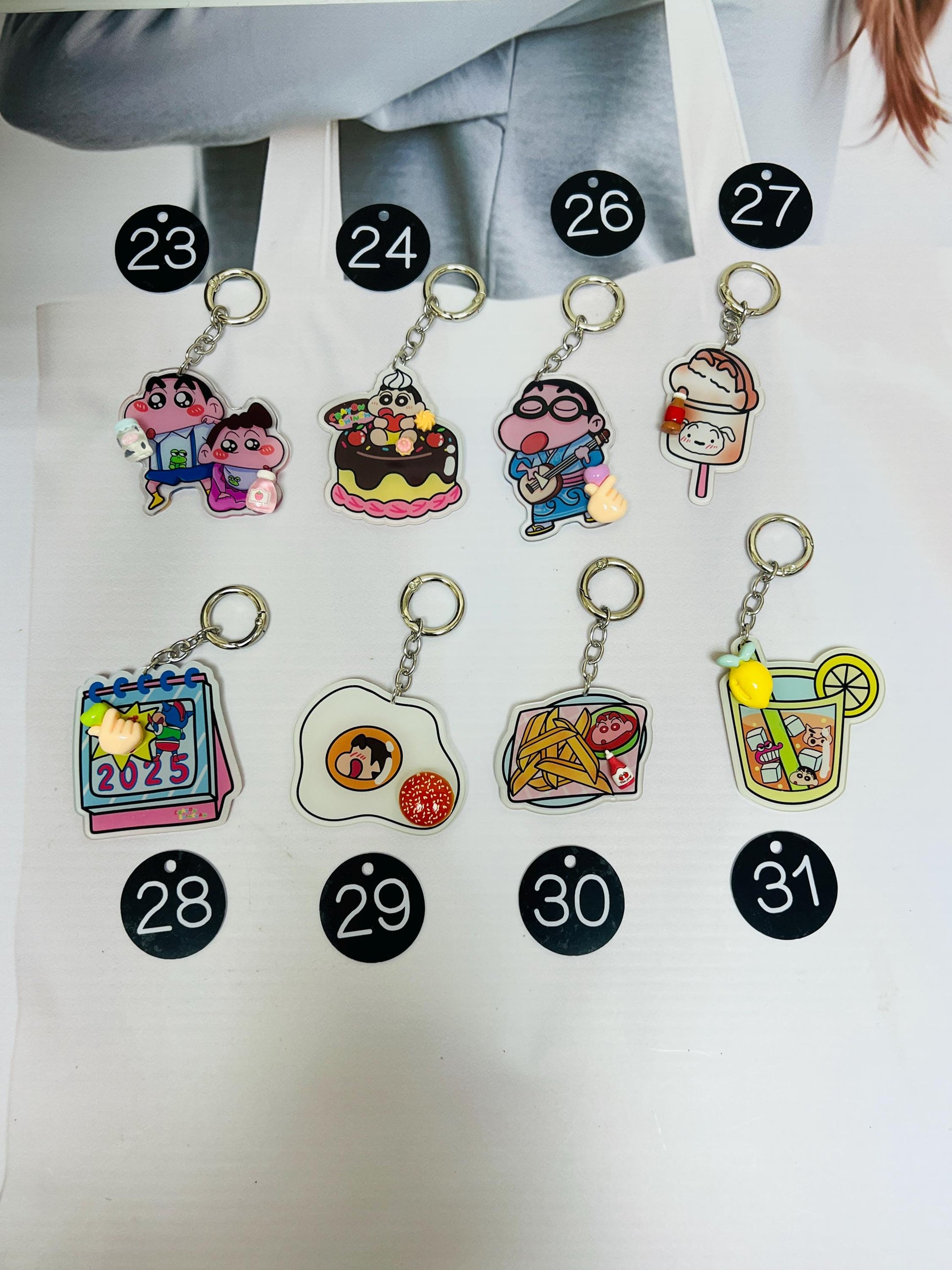 Crayon Shin-chan Keychain | Shinchan Charm Bag Accessory Keyring Small Gift Idea