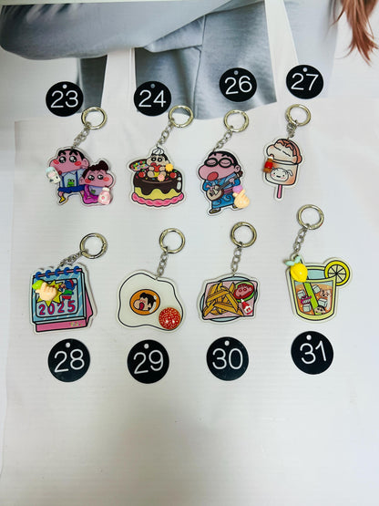 Crayon Shin-chan Keychain | Shinchan Charm Bag Accessory Keyring Small Gift Idea