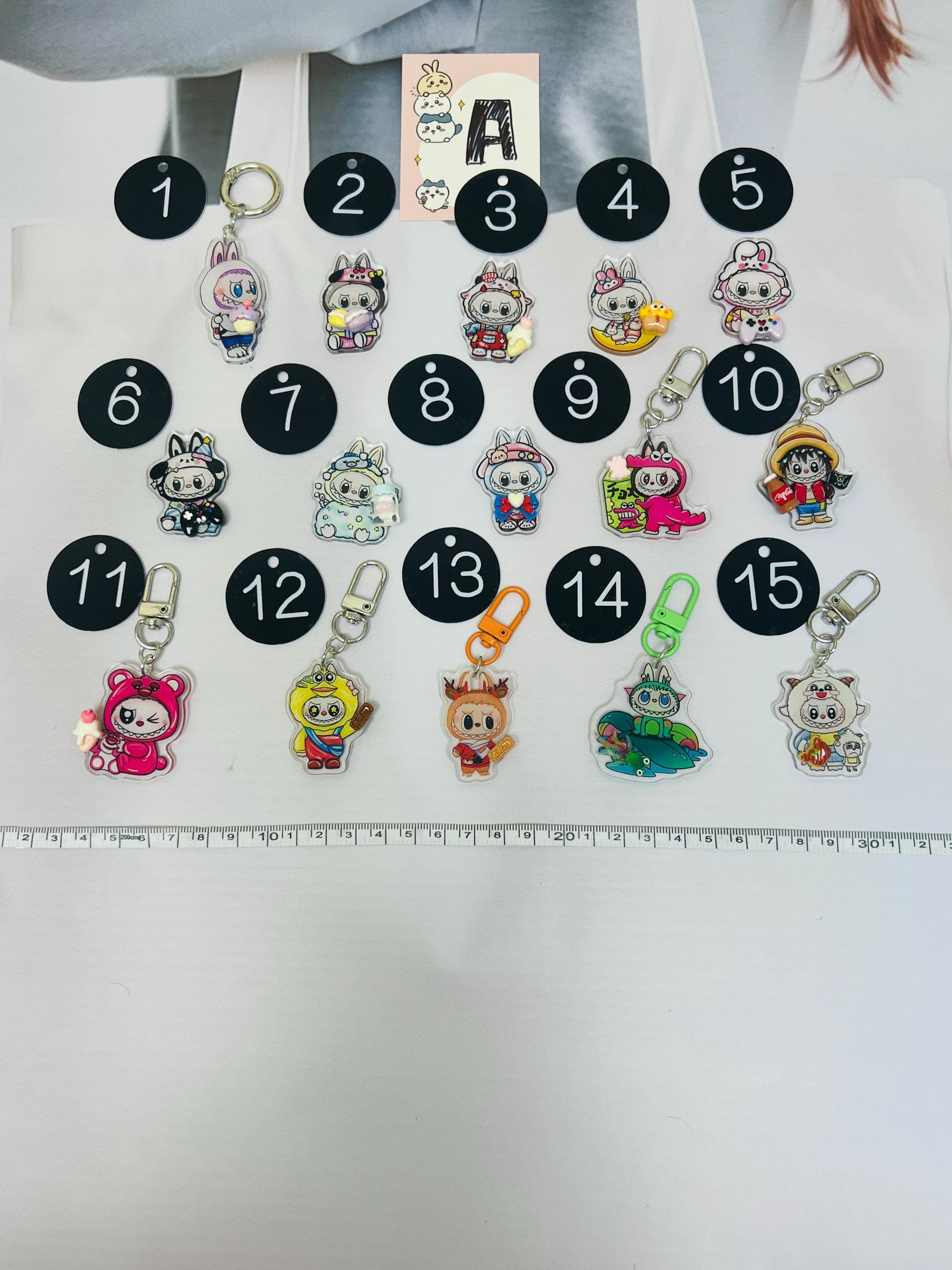 Labubu Big Bag Charm Labubu Handmade Big Charm Labubu Accessory Labubu Acrylic Gift