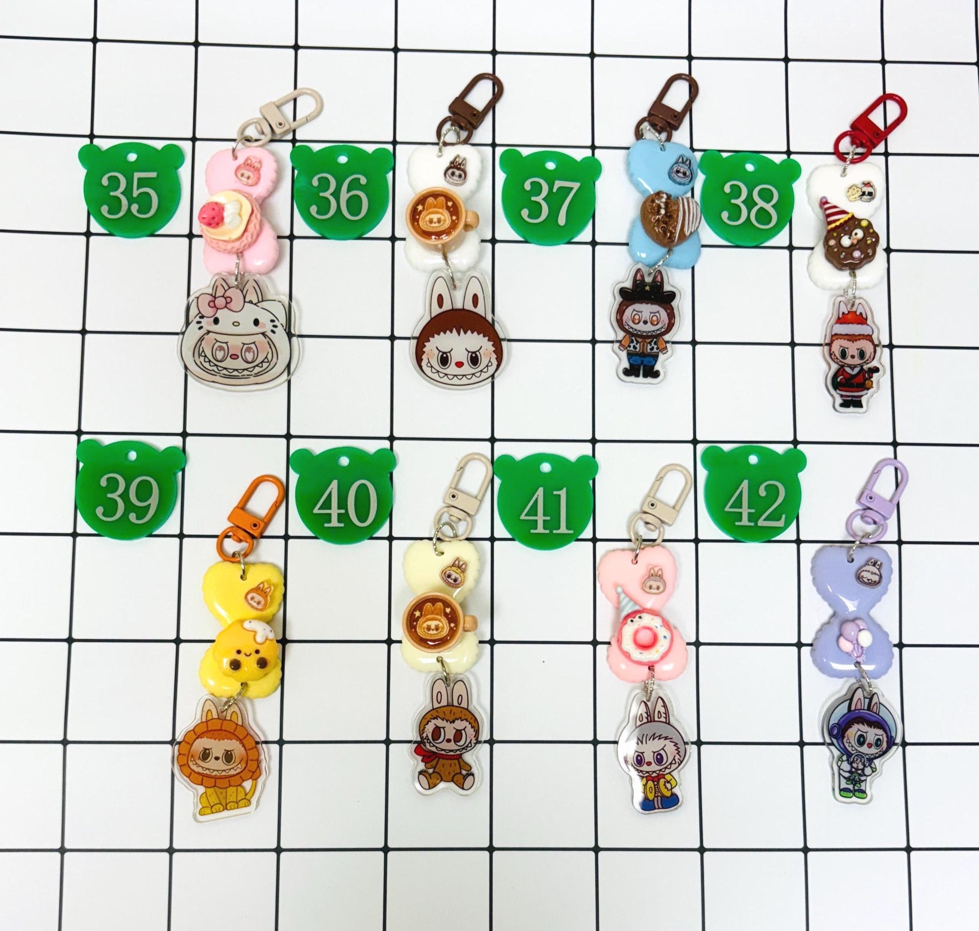 Labubu Keychain Labubu Bag Charm Handmade Charms Small Gifts