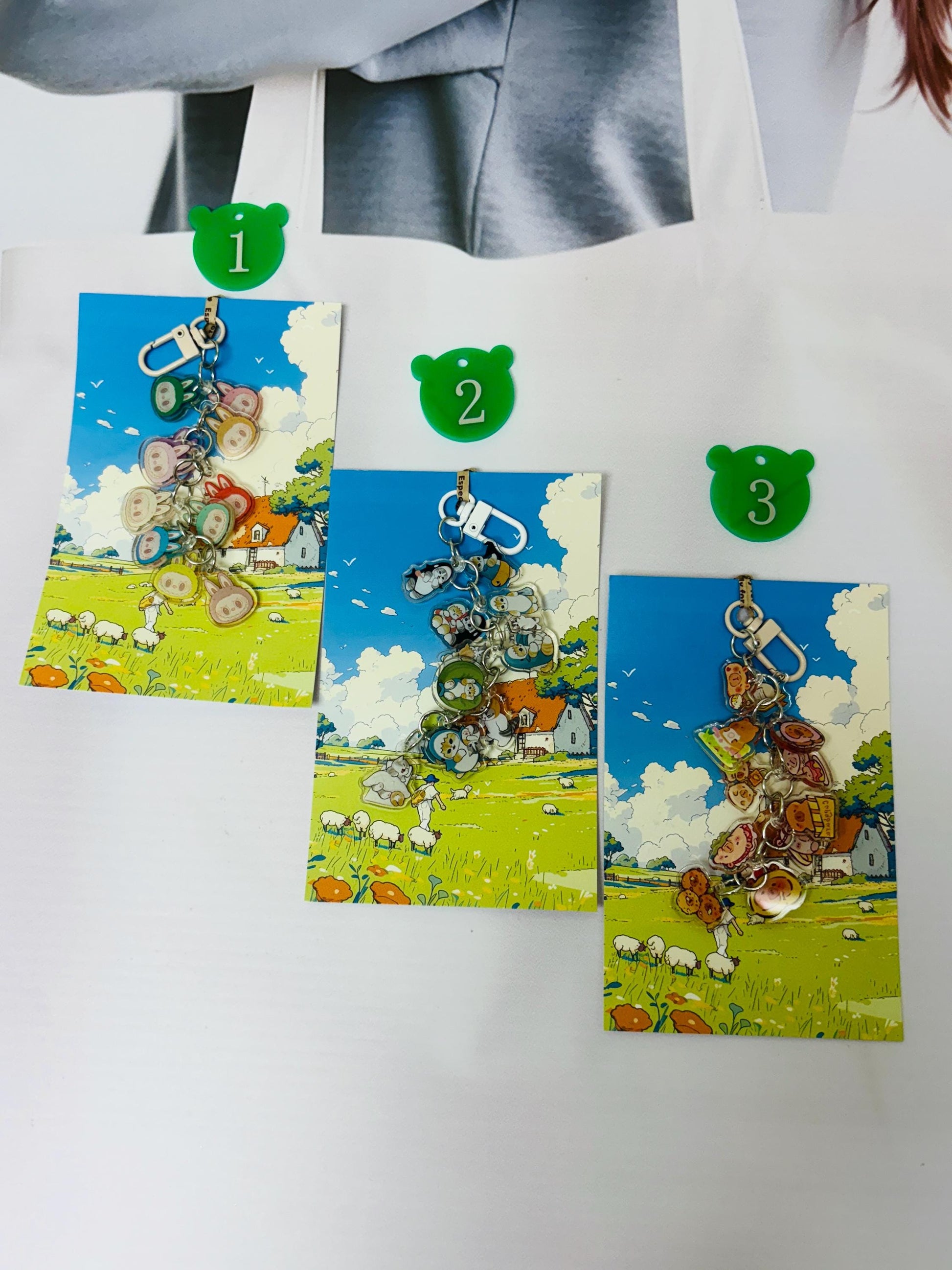 Cartoon Character Keychains | Kawaii Charm Acrylic Keychain for Bags, Accessories & Gifts
