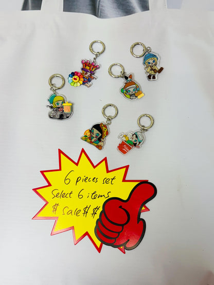 Molly Keychain Decorated with Resin Charms | Bag Charm Phone Accessory Handmade Acrylic Keychain Gift