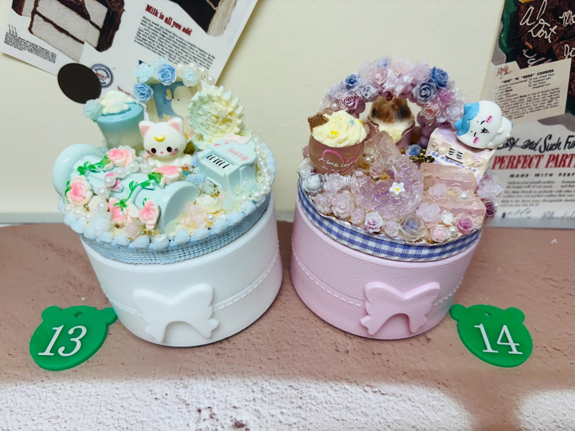 Storage Box Decorated with Charms | Round Jewellery Box Cutecore Accessory