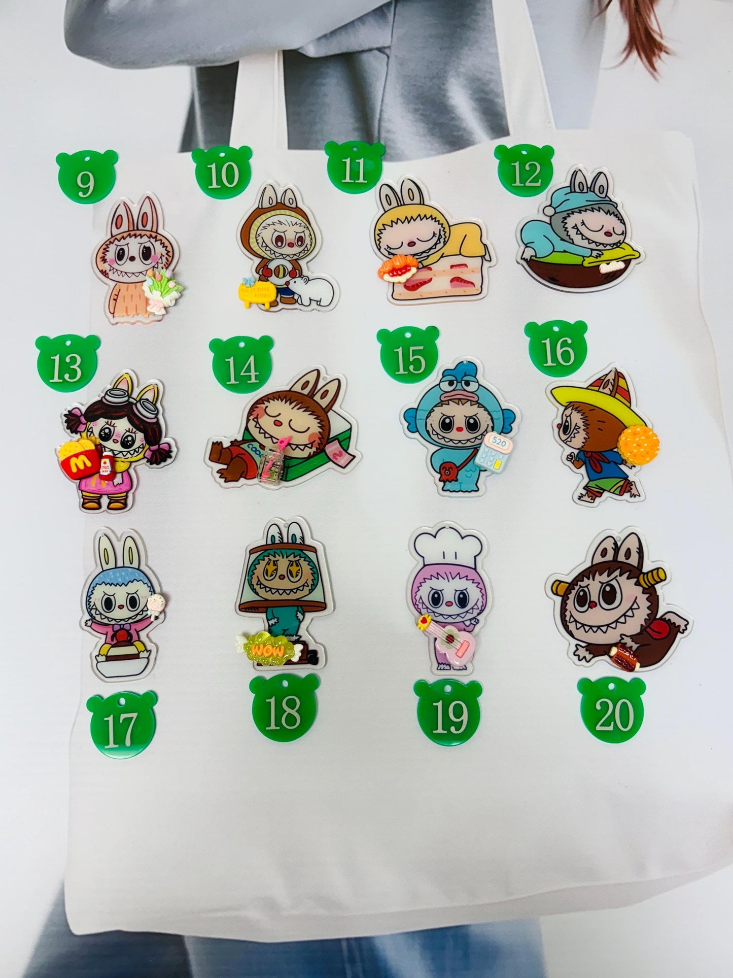 Labubu Keychain Labubu Acrylic Keyring Charm Bag Accessory