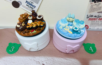 Storage Box Decorated with Charms | Round Jewellery Box Cutecore Accessory