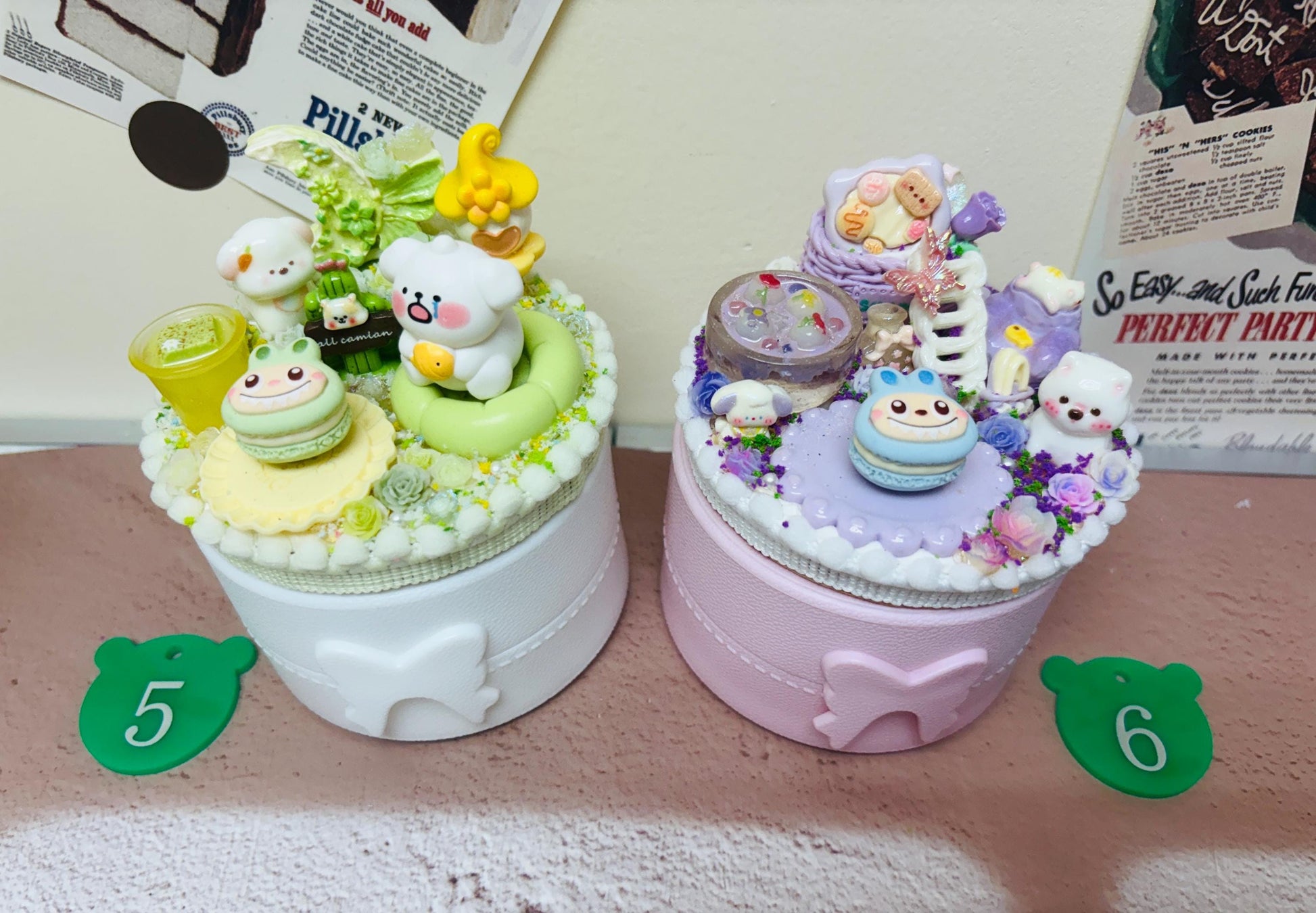 Storage Box Decorated with Charms | Round Jewellery Box Cutecore Accessory