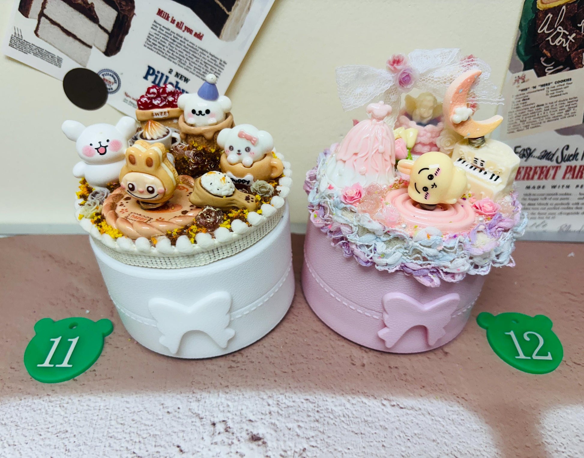 Storage Box Decorated with Charms | Round Jewellery Box Cutecore Accessory