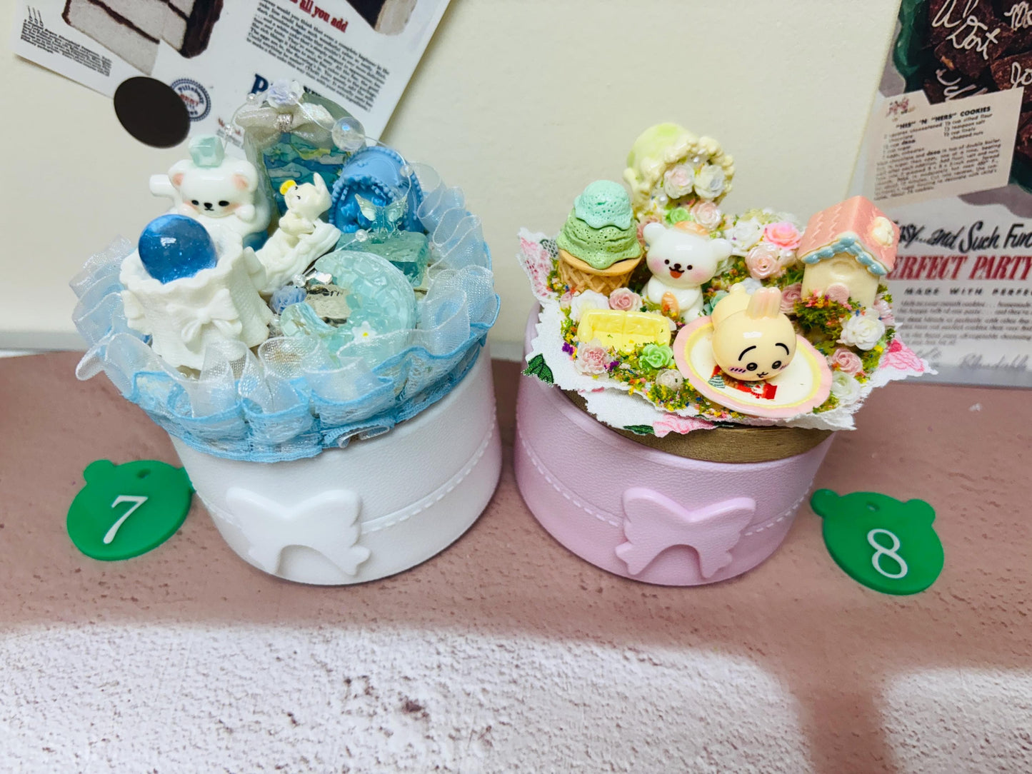 Storage Box Decorated with Charms | Round Jewellery Box Cutecore Accessory