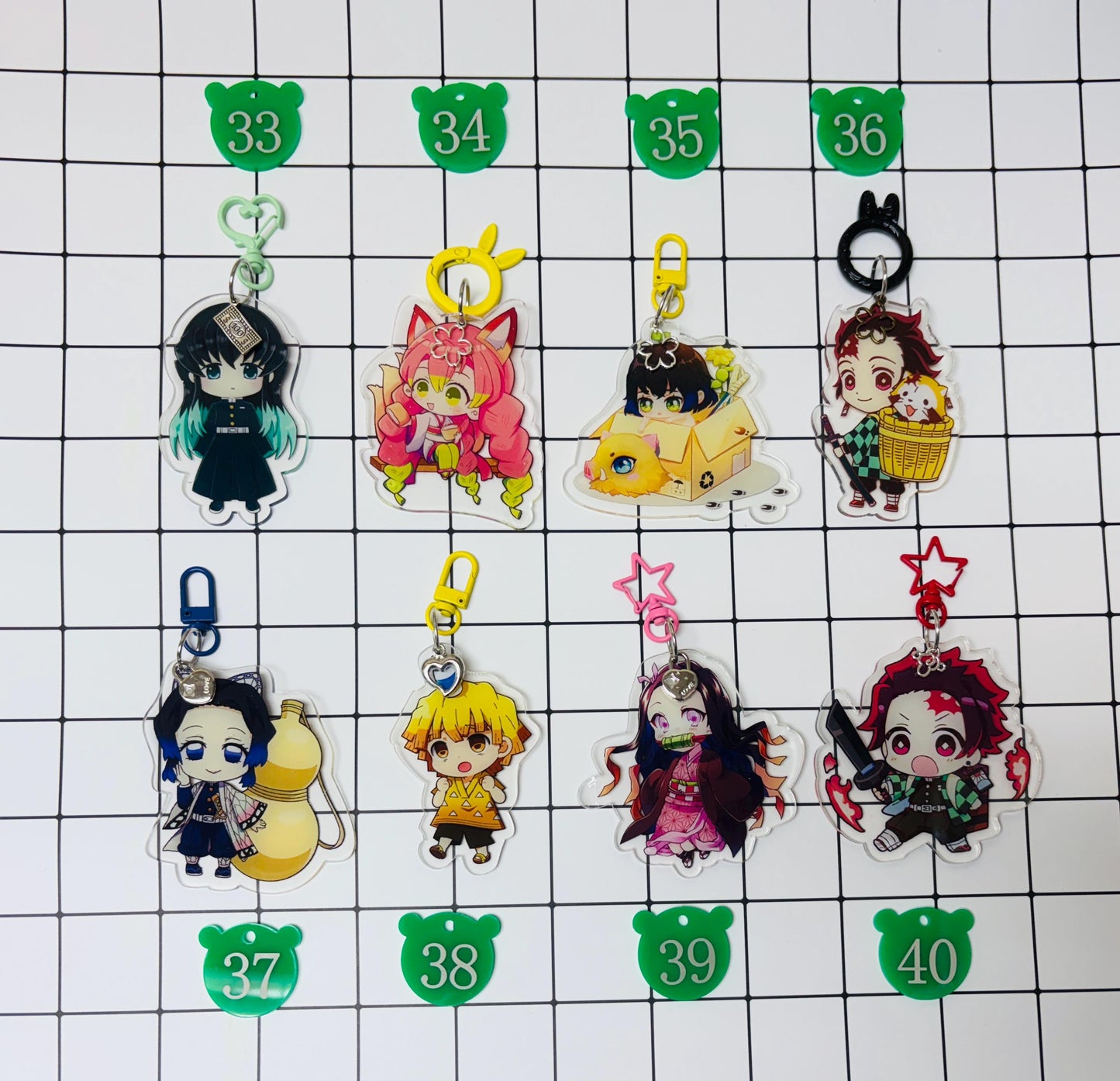 Demon Slayer Keychain Anime Bag Charms Keyring Accessories