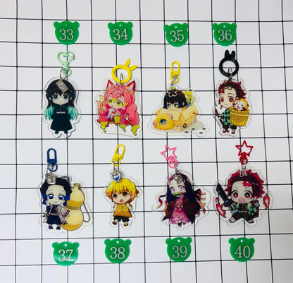 Demon Slayer Keychain Anime Bag Charms Keyring Accessories