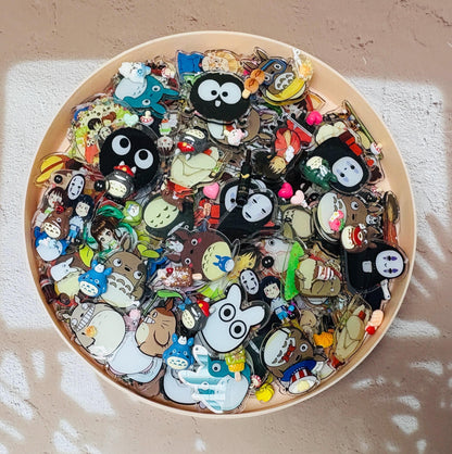 Hayao Miyazaki Charms: Anime Acrylic Keychain, Bag Charms, Accessories2