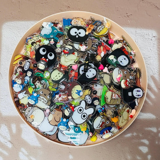 Hayao Miyazaki Charms: Anime Acrylic Keychain, Bag Charms, Accessories2