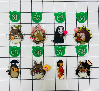 Hayao Miyazaki Charms: Anime Acrylic Keychain, Bag Charms, Accessories2