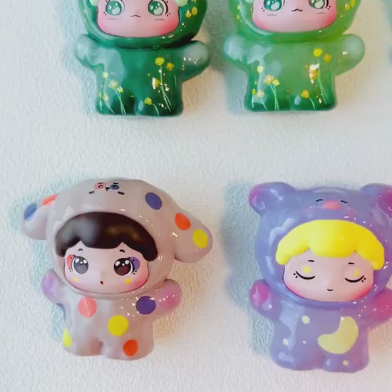 Braided Wrist Strap with Cute Figurine in PVC Bag Colorful Phone Chain Lovely Keychain Bag Accessories Phone Accessories